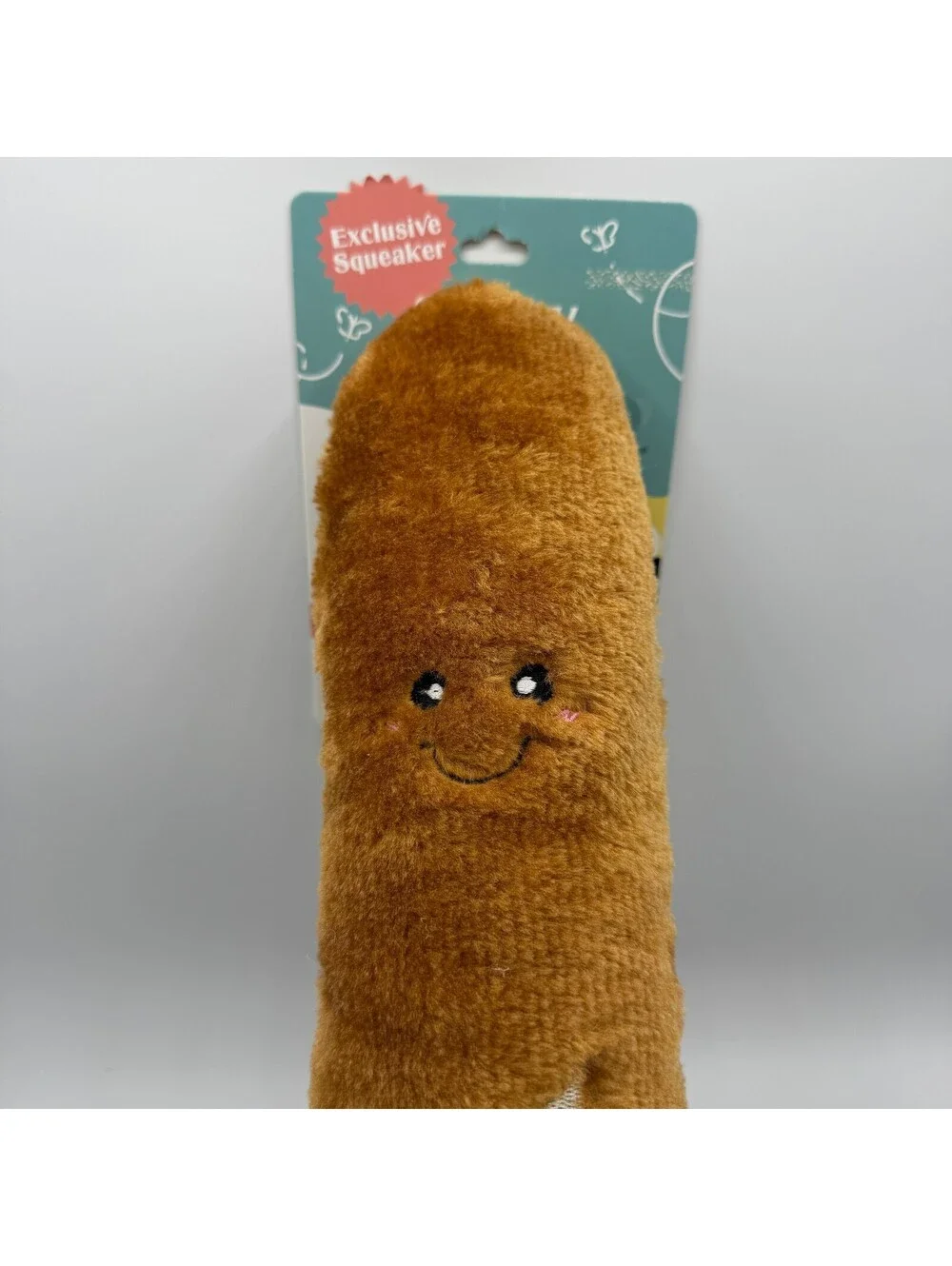 ZippyPaws Jigglerz Baguette Plush Squeaky Dog Toy Brown Bread ZP1122 Cute NWT